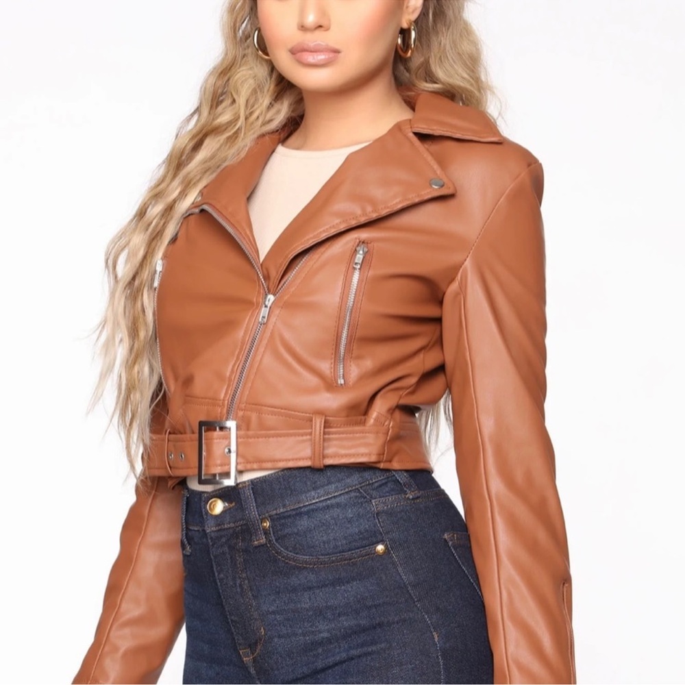 Fashion Nova In Control Faux Leather Moto Jacket
